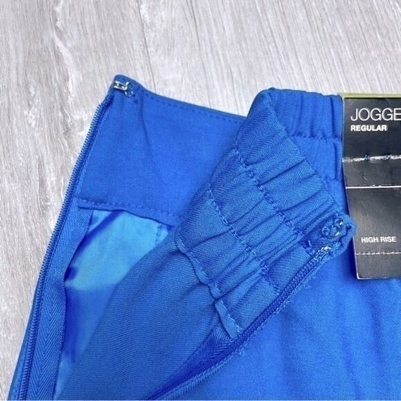 Blue Elastic Waist Jogger Pants 14 - Picture 7 of 7
